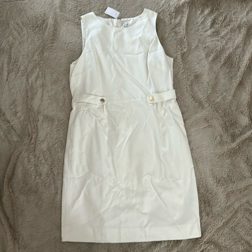 Ivory Midi dress size 16. Brand is J. Crew.